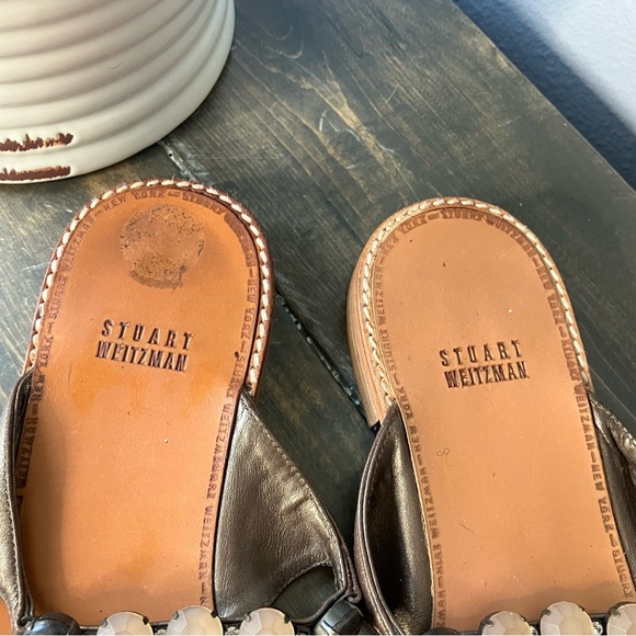 stuart weitzman Sandals 8.5 Thong Summer Slip-on Casual Women’s beaded - Picture 4 of 10